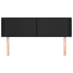 vidaXL Tête de lit avec oreilles Noir 147x16x78/88 cm Similicuir