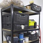 Pack and Move - Lot 3 Bacs Rangement Pliables - Charge 20 kg - 40 x 60 x 22 cm - Stockage Outillage - Rangement Facile - Robustes - 46L