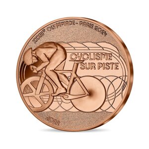 Jeux olympique de paris 2024 monnaie de 1/4€ - sports cyclisme sur piste