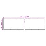 vidaXL Écran d'intimité de balcon crème 800x75 cm PVC
