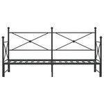 vidaXL Lit de jour avec gigogne sans matelas noir 90x200 cm acier