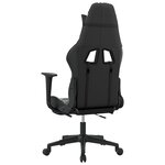vidaXL Chaise de jeu avec repose-pied Noir et camouflage Similicuir