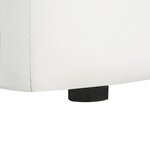 VIRGINIA Lit coffre adulte capitonné avec strass 160 x 200 cm - Simili blanc - Sommier inclus