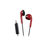 Ecouteur intra-auriculaire  microphone et télécommande  anti-transpiration jvc ha-f19m-rb-e rouge noir