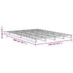 vidaXL Lit de palette sans matelas cire marron 140x200 cm pin massif