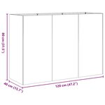 vidaXL Jardinière vert olive 120x40x80 cm acier laminé à froid