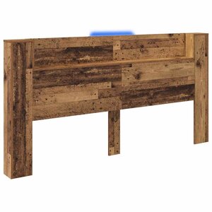 vidaXL Tête de lit Bois Ancien 200 x 15 x 103 5 cm Bois d'ingénierie