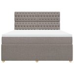 vidaXL Sommier à lattes de lit avec matelas Taupe 180x200 cm Tissu