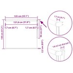 vidaXL Store enrouleur occultant café 135x130cm largeur du tissu