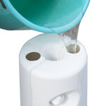 Lot de 4 poids de lestage cylindrique pour tonnelle barnum tente dim. Ø 22 / ø 24 x 25h cm polyéthylène blanc
