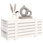 vidaXL Boîte de rangement Blanc 91x40 5x42 cm Bois massif de pin