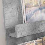 vidaXL Étagère à magazines avec étagère Gris béton 51 x 11 x 102 cm