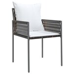 vidaXL Ensemble à manger de jardin 9 Pièces coussins résine tressée acier