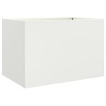 vidaXL Jardinière blanc 62x40x39 cm acier laminé à froid