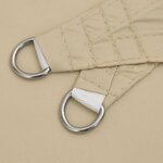 vidaXL Voile de parasol Tissu Oxford triangulaire 5x7x7 m beige