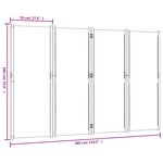 vidaXL Cloison de séparation 4 panneaux gris clair 280x180 cm