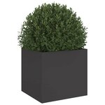 vidaXL Jardinière noir 32x30x29 cm acier laminé à froid