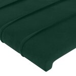vidaXL Tête de lit à LED Vert foncé 103x16x78/88 cm Velours