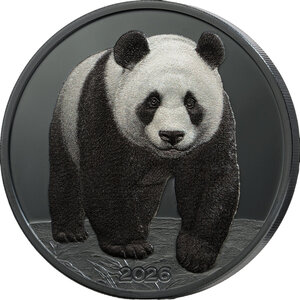 Monnaie PANDA Silver Shadow 1 Oz Argent 5$ Barbados 2026