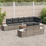 vidaXL Ensemble de canapé de jardin 9 Pièces Gris