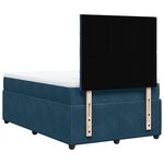 vidaXL Sommier à lattes de lit et matelas bleu 120x200 cm velours