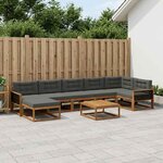 vidaXL Ensemble de canapés d'extérieur 8 Pièces Naturel et Anthracite
