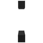 vidaXL Meuble TV mural Autre 4 Pièces Chêne noir Petite 80 x 30 x 30.5 cm