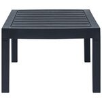 vidaXL Salon de jardin 3 Pièces Plastique Anthracite