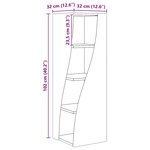 vidaXL Meuble d'angle Blanc 32x32x102cm Bois d'ingénierie