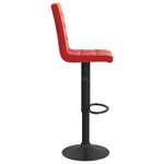 vidaXL Tabourets de bar lot de 2 rouge bordeaux velours