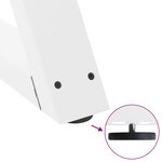 vidaXL Pieds de table à manger 2 pièces Blanc 70 x (72-73 3) cm Acier