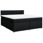 vidaXL Sommier à lattes de lit avec matelas Noir 180x200 cm Tissu