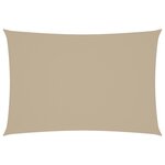 vidaXL Voile de parasol tissu oxford rectangulaire 2 5x4 5 m beige