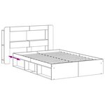 vidaXL Cadre de lit avec rangement Sonoma gris 160 x 200 cm