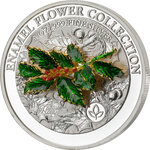 Pièce de monnaie en Argent 5 Dollars g 31.1 (1 oz) Millésime 2021 Enamel Flower Collection HOLLY