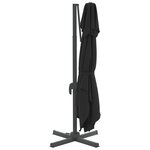 vidaXL Parasol cantilever à double toit Noir 300x300 cm