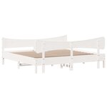 vidaXL Cadre de lit sans matelas blanc 200x200 cm bois massif de pin