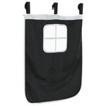 vidaXL Rideaux pour lit mezzanine blanc et noir polyester
