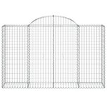vidaXL Paniers à gabions arqués 12 Pièces 200x50x120/140 cm Fer galvanisé