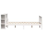vidaXL Lit bibliothèque sans matelas blanc 160x200 cm bois pin massif