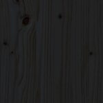 vidaXL Cadre de lit Noir Bois de pin massif 200x200 cm