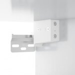vidaXL Table de chevet murale Blanc brillant 50x36x47 cm