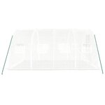 vidaXL Serre avec cadre en acier blanc 12 m² 4x3x2 m