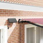vidaXL Auvent Rétractable Rouge et blanc 350 x 250 cm tissu