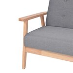 vidaXL Canapé à 3 places Tissu Gris clair