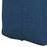 vidaXL Coussin de Dos Bleu 200 x 24 x 50 cm tissu