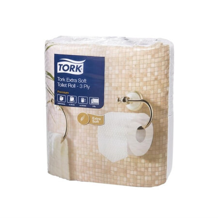 Rouleau papier toilette traditionnel extra doux 3 plis - lot de 40 - tork -  - papier 224x209x506mm