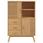 vidaXL Buffet haut OLDEN marron 85x43x125 cm bois massif de pin