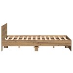 vidaXL Cadre de Lit Chêne artisanal 120 x 190 cm Bois d'ingénierie