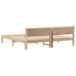vidaXL Cadre de lit avec tête de lit Marron 180 x 200 cm Pin massif